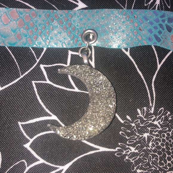 Blue mermaid druzy moon choker - Picture 4 of 9